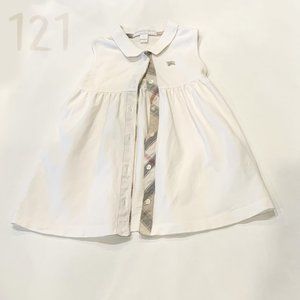 Burberry White Knit Sleeveless Dress and Diaper Cover - Size 12M